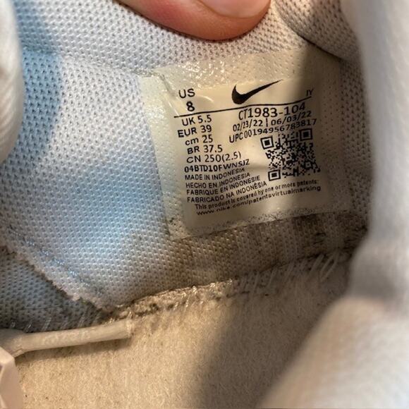 Nike Waffle Racer Crater White Running Shoes Sneakers Womens 8 CT1983 104 - Picture 8 of 8